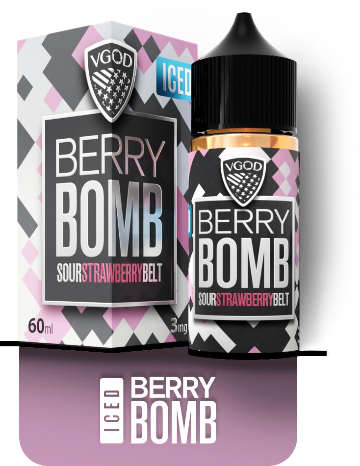 جوس نیکوتین ویگاد توت‌فرنگی یخ VGOD Berry Bomb Iced