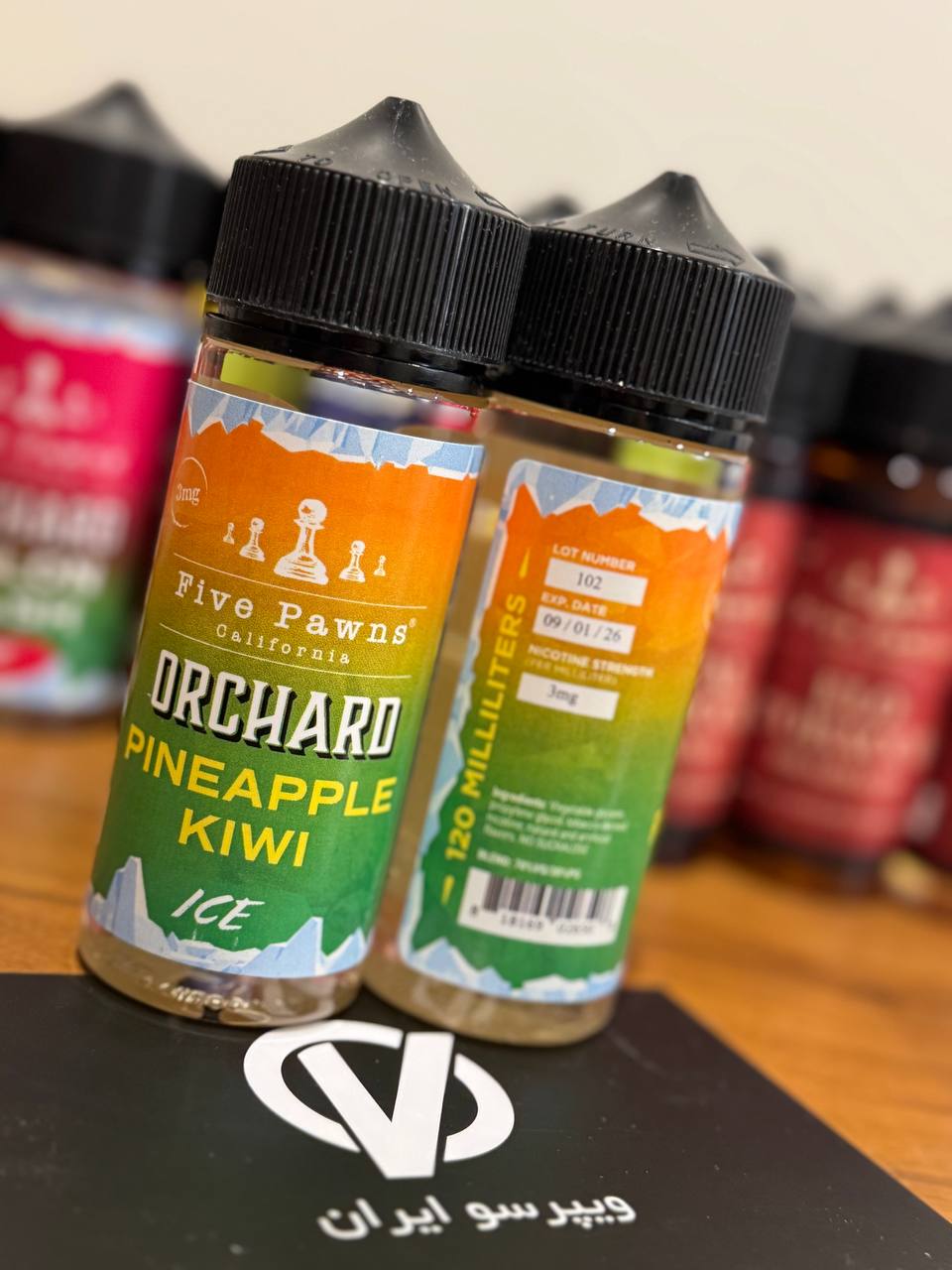 آناناس کیوی یخ کمپانی فایو پاونز Five Pawns Pineapple Kiwi Ice E-Juice 120ml
