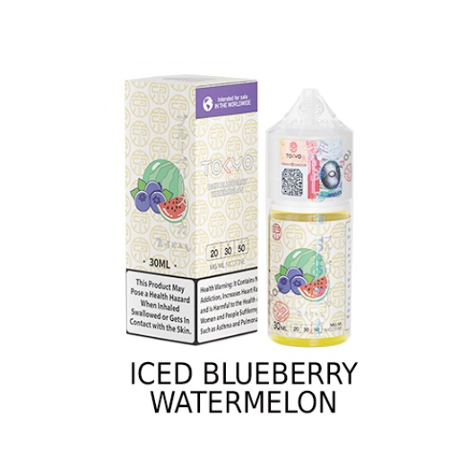 سالت نیکوتین طعم بلوبری هندوانه یخ Tokyo Iced Blueberry Watermelon