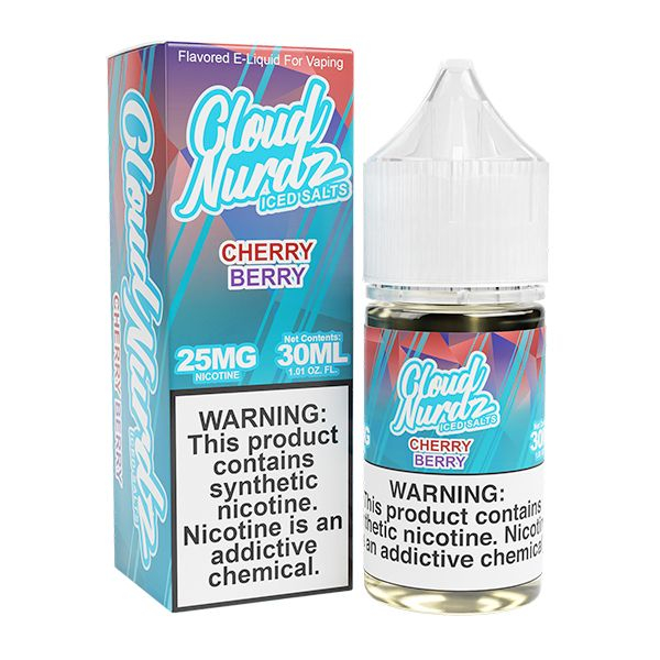سالت نیکوتین آلبالو بری یخ کلود نردز Cloud Nurdz Iced Cherry Berry 30ml