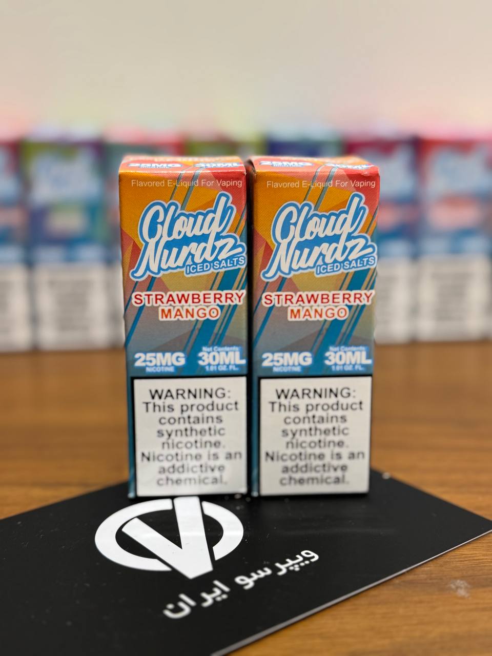 سالت نیکوتین توت فرنگی انبه یخ کلود نردز Cloud Nurdz Iced Strawberry Mango 30ml