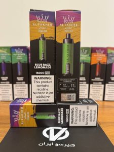 ویپ یکبار مصرف الفاخر لیموناد بلوبری Al Fakher Crown Bar Blue Razz Lemonade 15000 Puff Pro با نمایشگر LED