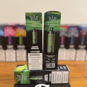 ویپ یکبار مصرف الفاخر لوسید دریم Al Fakher Crown Bar Lucid Dream 15000 Puff با نمایشگر LED