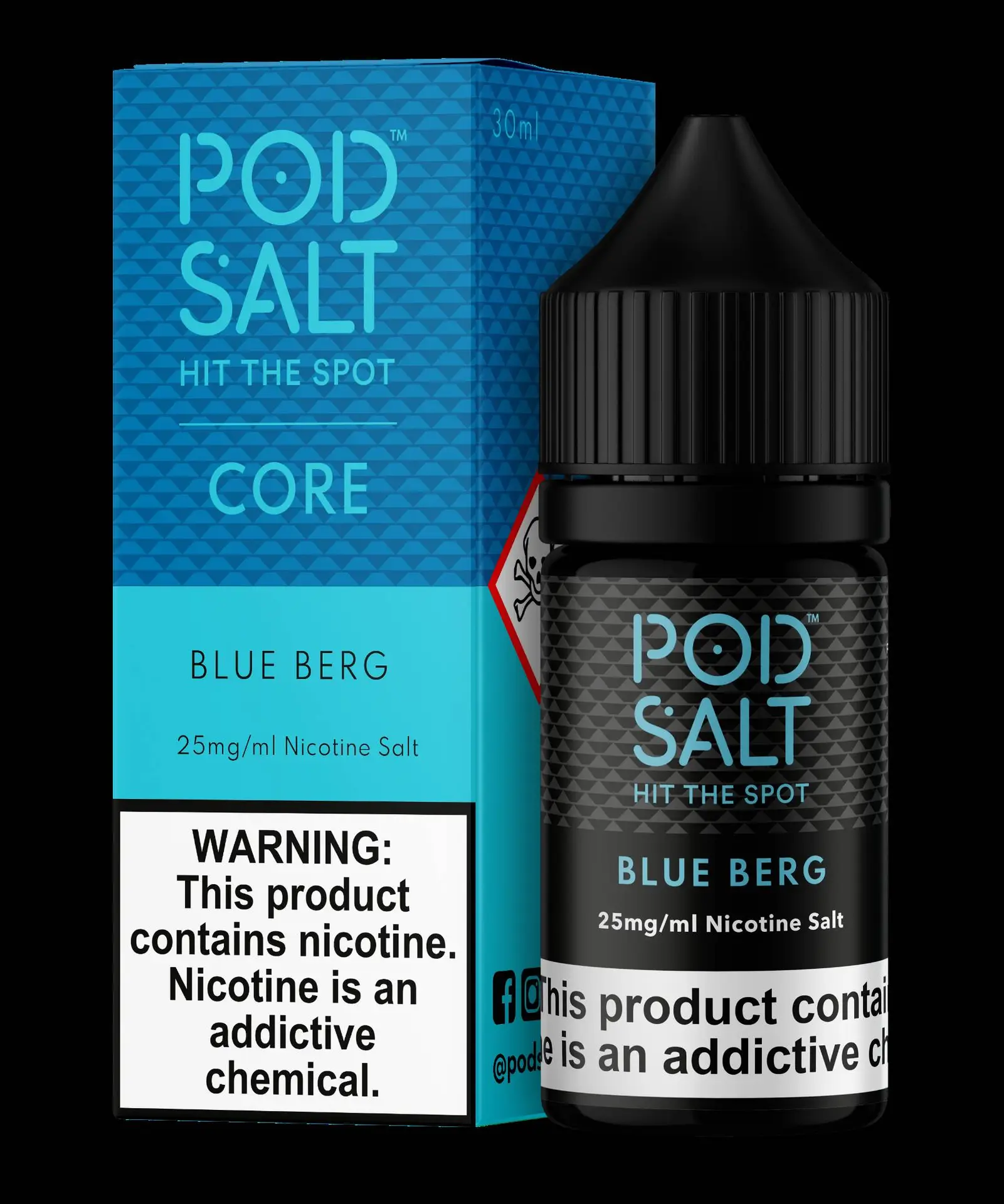 سالت پادسالت کور بلوبری تمشک یخ | PodSalt Core Blue Berg 30ml