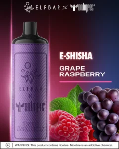 ویپ یکبار مصرف دکترویپ الفبار انگور تمشک | ElfBar x Dr Vapes Grape Raspberry 20000 Puff