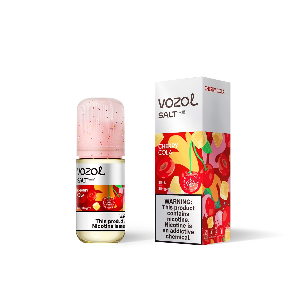 سالت نیکوتین گیلاس کولا وزول اورجینال ۳۰ میل با طعم نوشابه کولا و گیلاس شیرین | VOZOL Cherry Cola 30ML