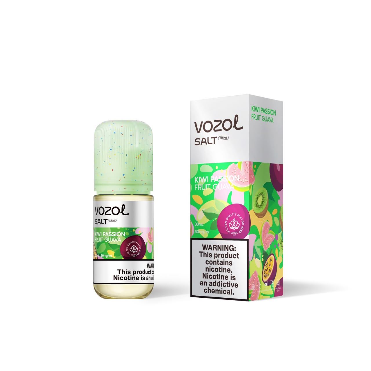 سالت نیکوتین کیوی پشن فروت گواوا وزول اورجینال ۳۰ میل با طعم میوههای استوایی | VOZOL Kiwi Passion Fruit Guava 30ML