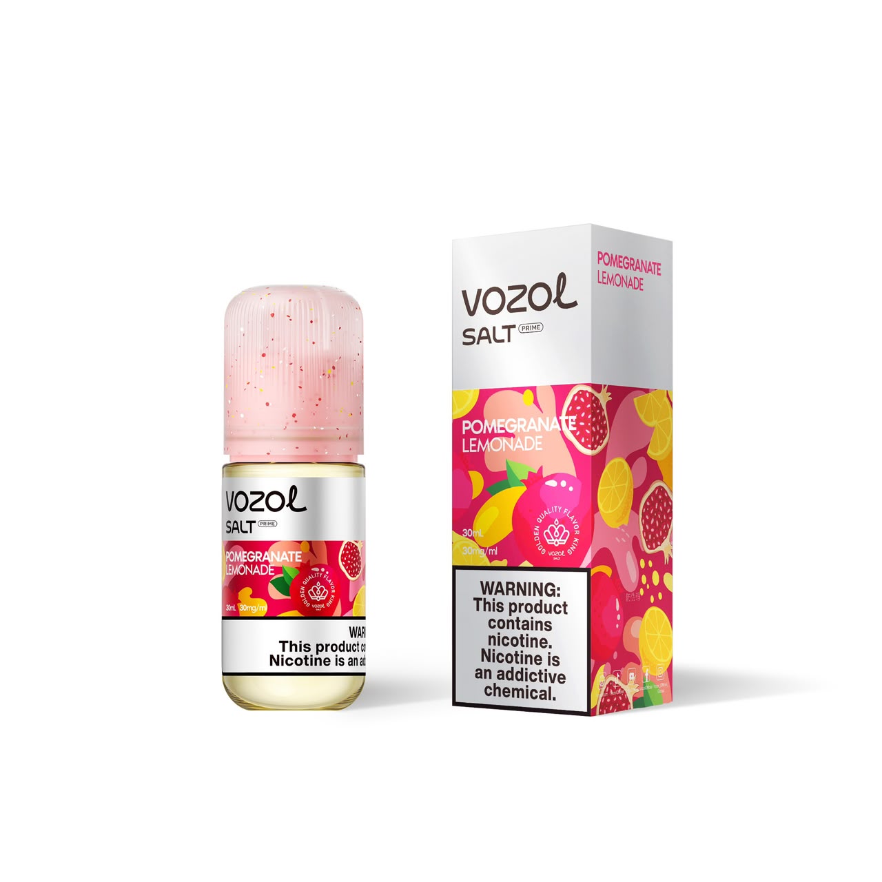 سالت نیکوتین انار لیموناد وزول اورجینال ۳۰ میل با طعم ملس انار و لیموناد خنک | VOZOL Pomegranate Lemonade 30ML